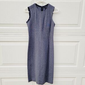 Theory gray Sleeveless chic midi dress size 0